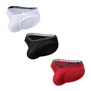 Transparent Men's Underwear Briefs Comfortable Low Wasit Ice Silk  Men Panties Quick Dry Breathable antibacterial Underpants