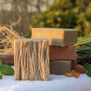 Scented Beef Tallow Soap- Creamy, Bubbly, Cleansing. Scented with essential oils: Vetiver, Peru Balsam, and Spearmint.