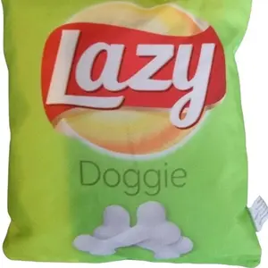 Lazy Doggie Paw-Tato Chips Squeaky Crinkle Soft Plush Toy for Small to Medium-Sized Dogs