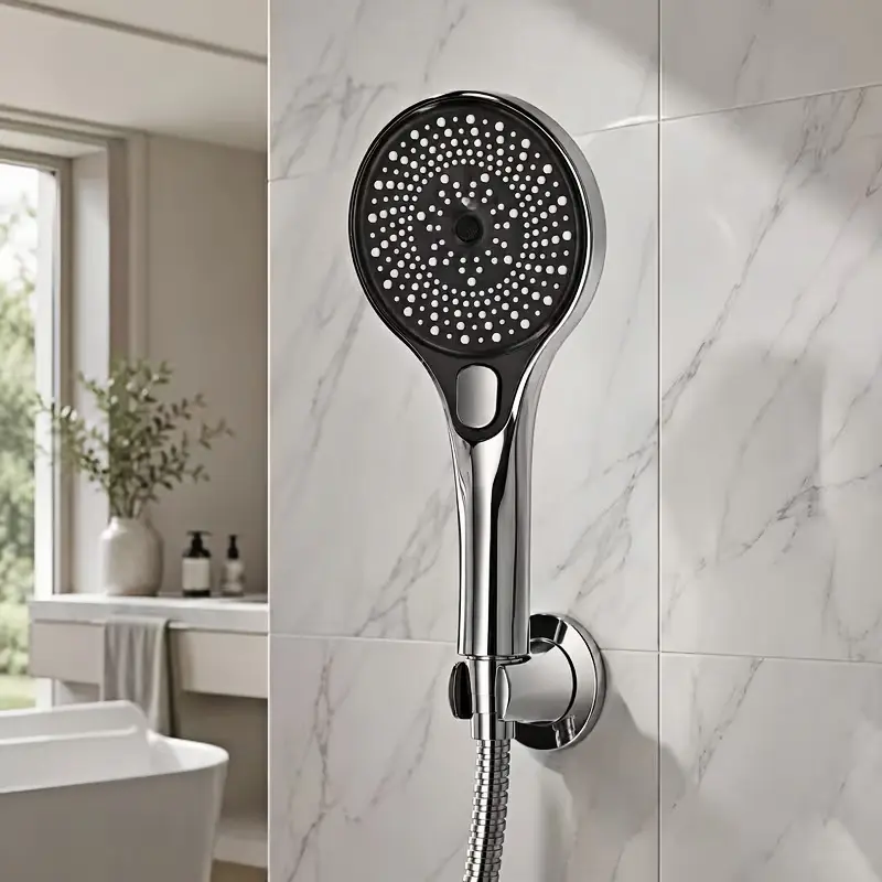 High Pressure Handheld Shower Head Set, 3 Spray Modes Adjustable Showerhead with 2M Stainless Steel Hose and Punch-Free Wall Mount Holder, Universal G1/2 Connection, Water Saving Bathroom Shower Upgrade for Home, Apartment & Rental bath