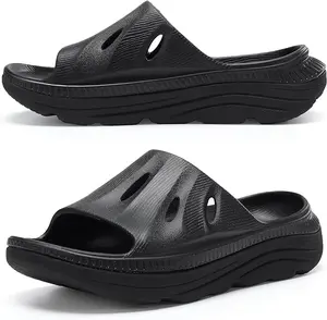 Womens Recovery Sandals Mens Comfortable Athletic Slides Thick Cushion Lightweight Plantar Fasciitis Sport Sliders of Indoor Outdoor,Arch Support Orthotic Open Toe Outdoorfun