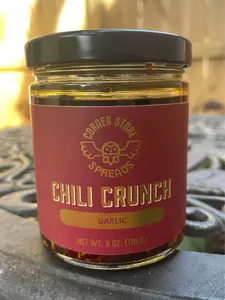 Corner Store Spreads Garlic Chili Crunch Low Sugar Natural Dairy Free Bottle