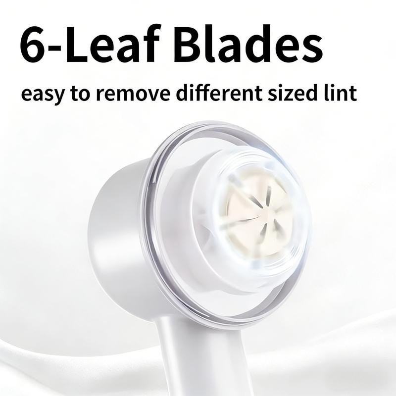 Professional Rechargeable Fabric Shaver – 2 Replaceable Stainless Steel 6-Leaf Blades (1 Free Extra Included), 3-Speed Settings, LED Display, 2600mAh Battery, Portable Lint Collector for Clothes, Sweaters & Furniture, Fuzz, Pills & Hairball Remover