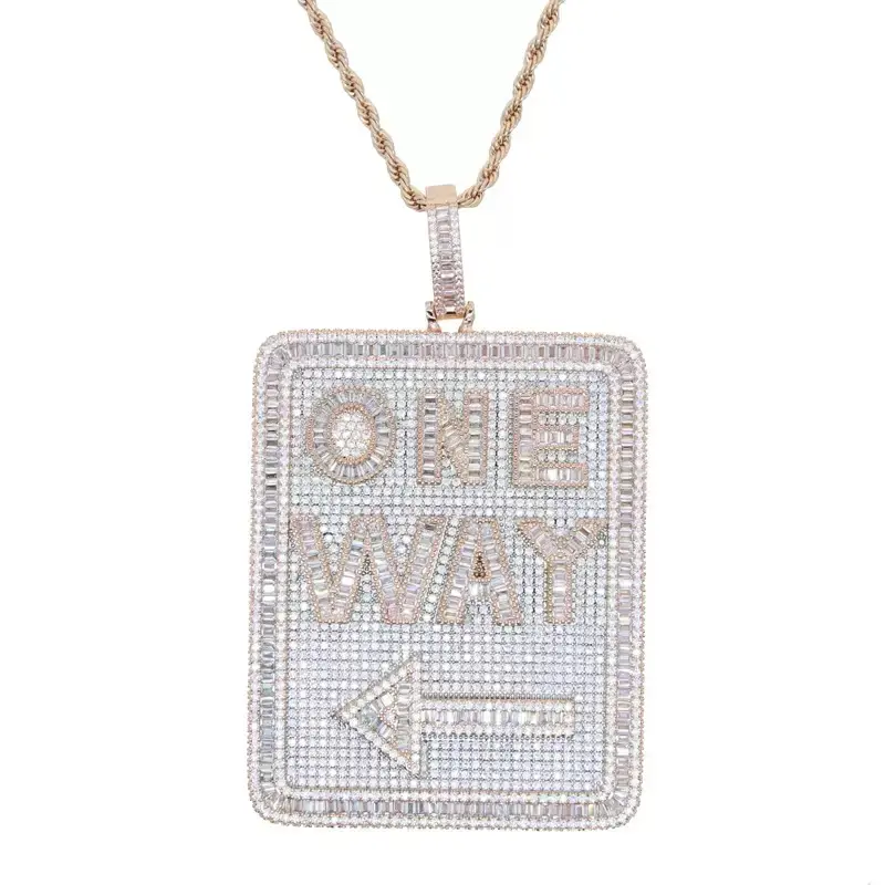 Men's Curb Chain Necklace with Customizable Engraved Shield Pendant, Hip-Hop Style with Iced Out Rhinestones, Jewellery Accessories