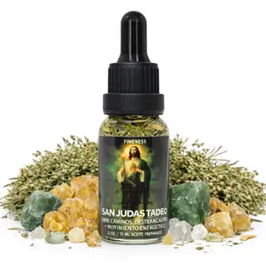 FIMENESS - SAN JUDAS TADEO (ST. JUDE) CRYSTAL & HERB INFUSED SCENTED OIL DEVOTIONAL PRACTICES