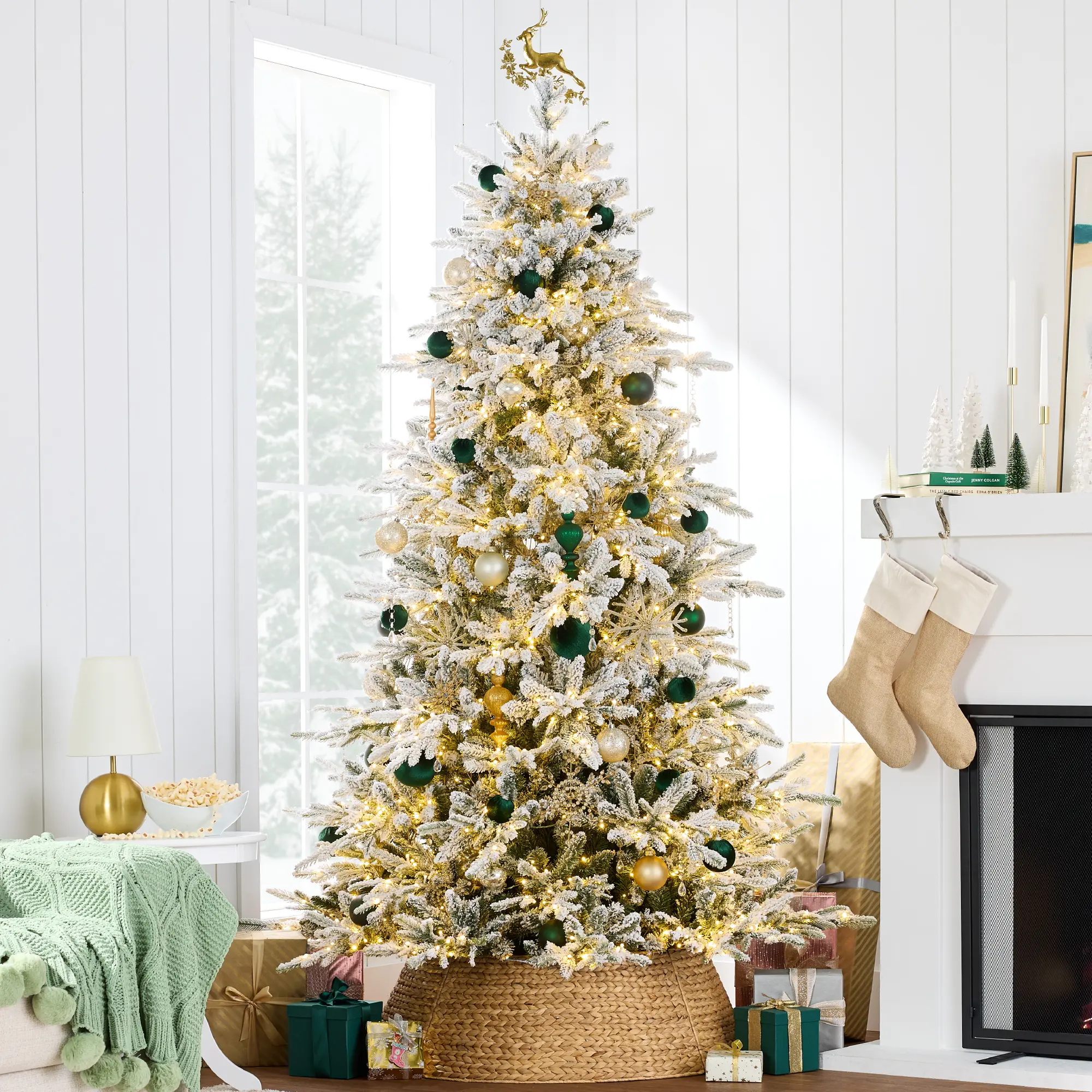 Best Choice Products Pre-Lit Flocked Full Aspen Noble Fir Christmas Tree w/ 2-in-1 Twinkling Micro LED Lights Best Choice Products Pre-Lit Flocked Full Aspen Noble Fir Christmas Tree w/ 2-in-1 Twinkling Micro LED Lights
