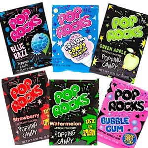 Pop Rocks Popping Candy 12 Pack – 6 Flavors Assortment, 2 of Each, Fun Crackling Candy