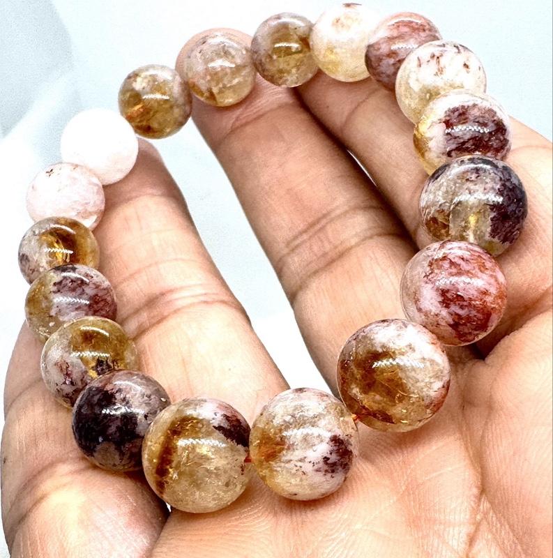 Urban Rutile’s Citrine and Fire Quartz beaded bracelet
