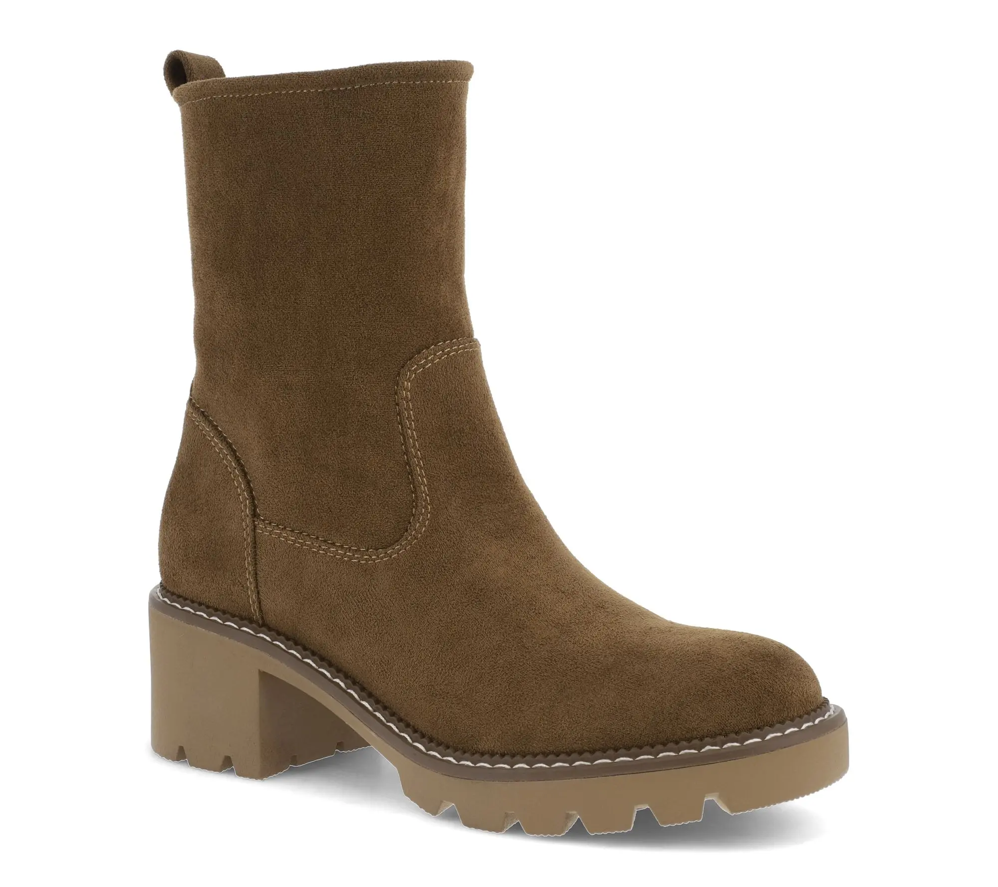 MIA Stacked Heel Lug Sole Ankle Booties - Pallmer MIA Stacked Heel Lug Sole Ankle Booties - Pallmer