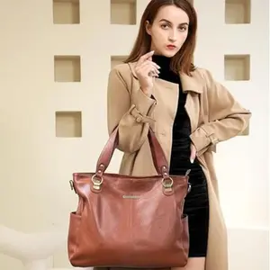 Oversize Genuine Leather Tote Hobo Bag for Working Women, Soft Large Capacity Laptop Shoulder Purse, Convertible Crossbody Handbag for Work & Daily Use