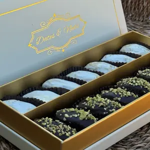 Chocolate-Covered Dates Gift Box (14 pcs) | Walnut Stuffed | Luxury Dessert