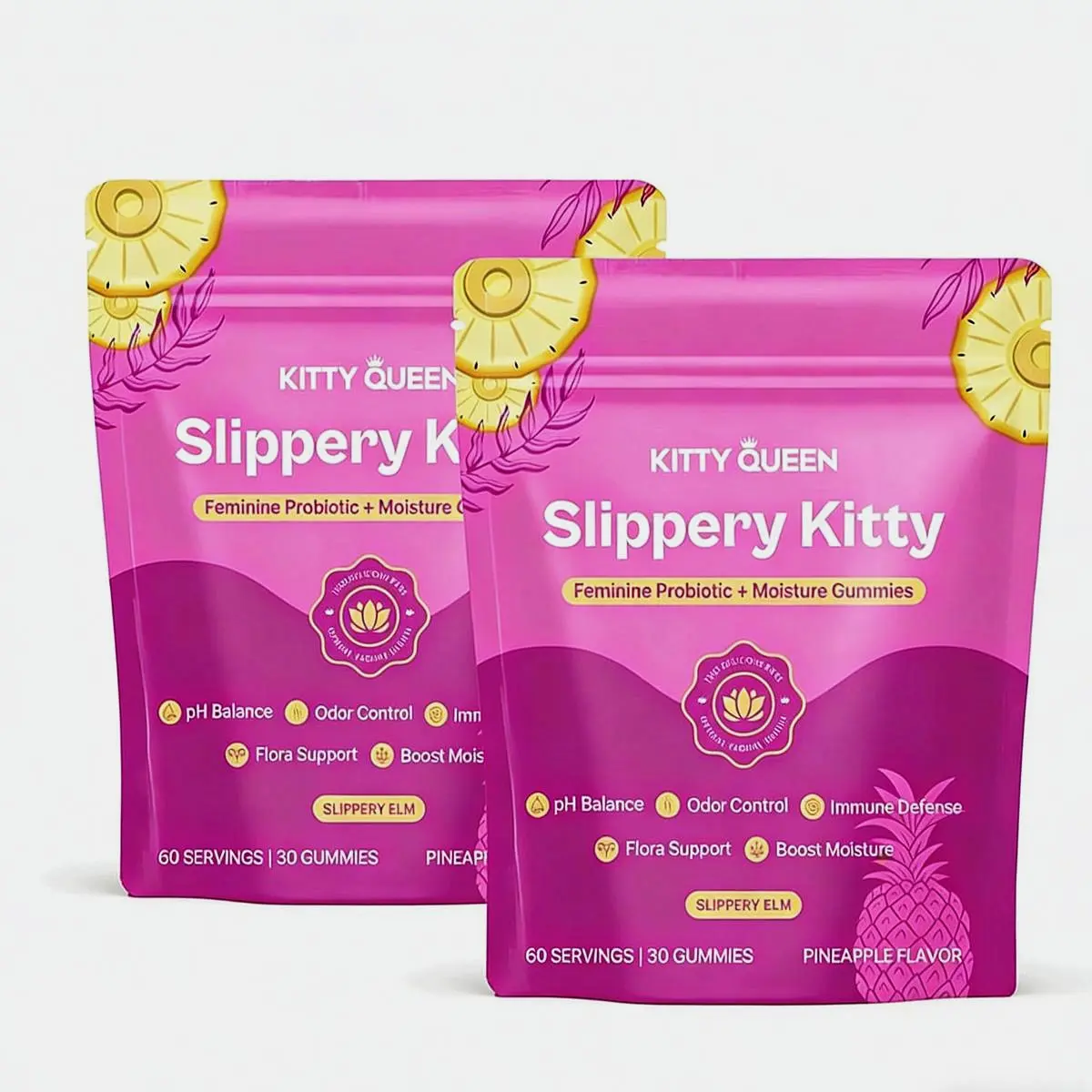 Her Juicy Renewing Tasty Pineapple Flavor Gummy Candy Snack Fruity Chewy Multi-Benefit Jelly Candy