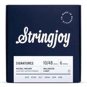 Stringjoy 10-48 Balanced Light Gauge Signatures - Nickel Wound Electric Guitar Strings