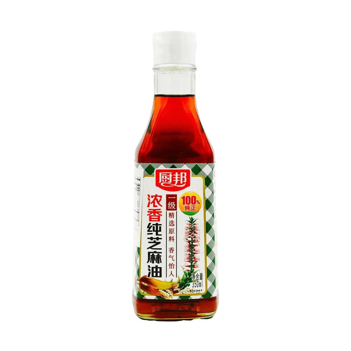 CHUBANG Pure Sesame Oil 350ml - 100% Natural Toasted Sesame Oil for Cooking, Salad Dressings, Marinades & Flavor Enhancer