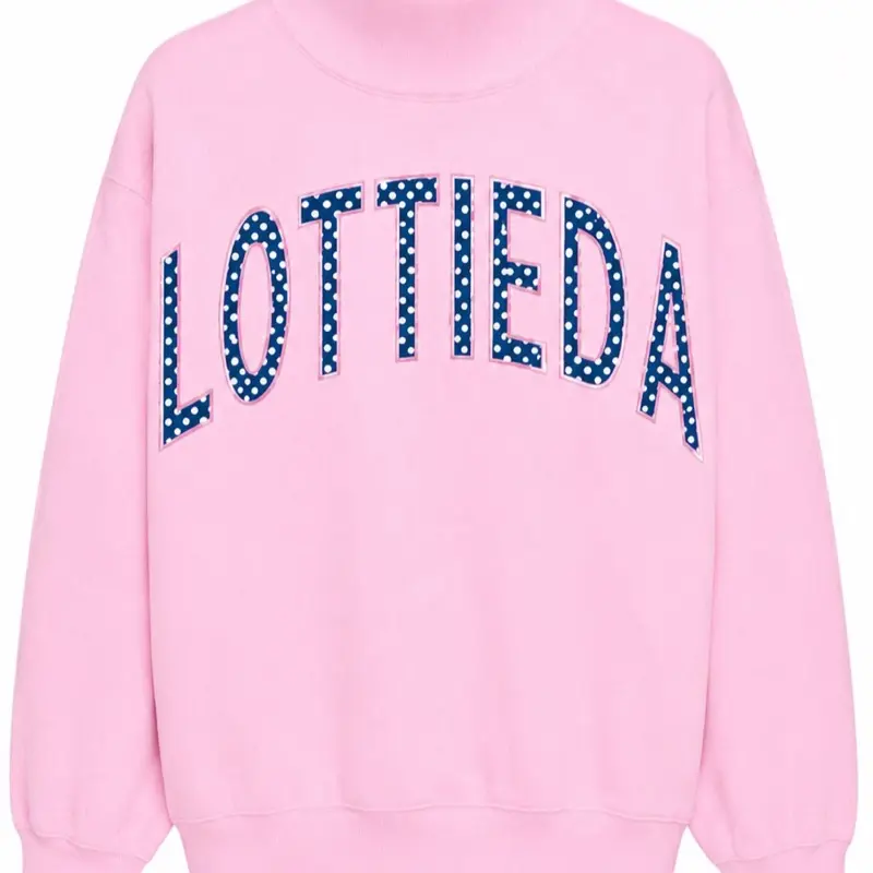 Polka Dot Mock Neck