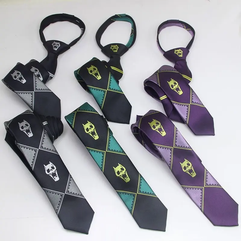 Unisex Handmade JOJO Anime Necktie - Fashion Accessory for Anime Fans