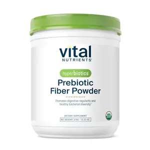 Hyperbiotics Vital Nutrients Organic Prebiotic Fiber Powder | Supports Gut Health and Digestive Regularity | Soluble Fiber Supplement for Women and Men | Vegan Organic Fiber Powder | 54 Servings
