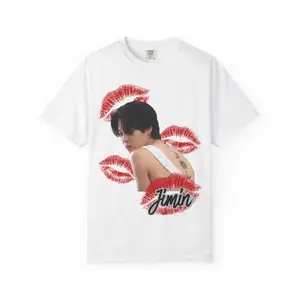 Jimin Kisses Graphic Tee, Kpop Fan Shirt, Kpop Fan Gift 90S Style, Music Tour Gift Unisex, Gift For Women And Man
