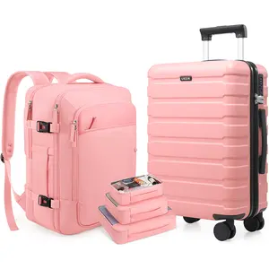 UKEIN 20" Carry On Luggage Set with Backpack – Lightweight Spinner Suitcase with TSA Lock, Scratch-Resistant PC Shell, Perfect for Business or Weekend Travel