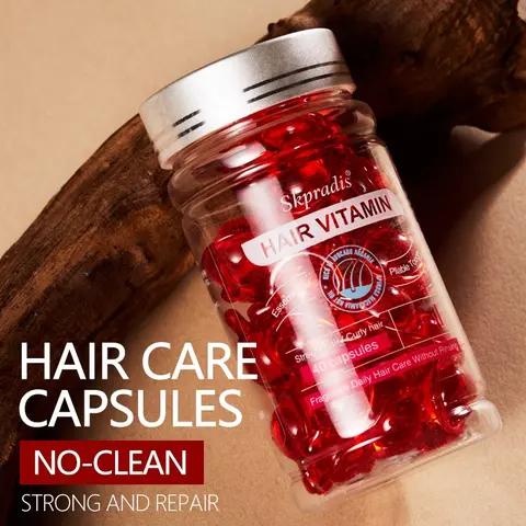 40pcs Hair Vitamin Capsules, Rich in Rosemary Oil & Argan Oil, Contains Vitamins a C E, Hydrating Hair Care Supplement Hair Supplements