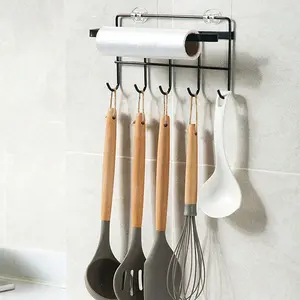 Kitchen Utensil Holder, 1 Count Wall Mounted Punch Free Kitchen Utensil Hook, Household Storage Hook for Kitchen Bathroom