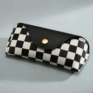 U-Shaped Leather Glasses Case, PVC Soft Sunglasses Holder with Snap Closure, Stylish Eyewear Organizer for Men & Women, Compact & Durable Travel Case tiktokshopspringglowup