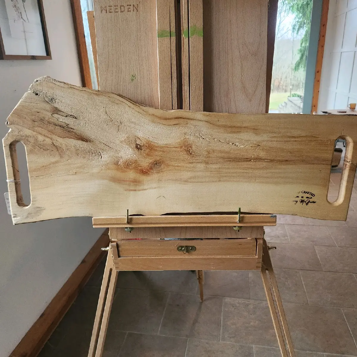 Flame Box Elder Live Edge Charcuterie Board Kitchen