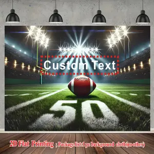 2D Flat Custom Text Sports Event Backdrop Customizable Theme Text Party Banner Vinyl for Football Game Sports Party Ignite Passion day home decor proposal