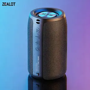 ZEALOT Hi-Fi Speaker, 10W Power & IPX5 Waterproof, Lightweight Portable, Strong Bass & TF/USB/AUX, Extended Playtime, Great Multifunctional Wireless Bluetooth-compatible Speakers for Office Outdoor Presents, USB Rechargeable Speaker