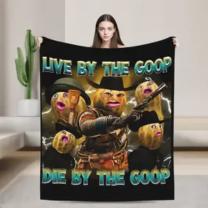 Arc Raiders The Burnt Peanut Goop Meme Flannel Blanket, Soft Warm Throw Blanket for Bedroom & Couch, Funny Gaming Graphic for Sofa, Dorm, Gaming Room Decor, Cozy All Season Gift for Meme Fans, Teens & Adults