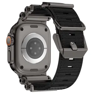 Nylon Sport Band for Apple Watch Ultra 3/2/1 -Military-Grade Durable & Sweatproof withStainless Steel Connector- Fits Series 11-3/SE(42mm/44mm/45mm/46mm/49mm) - Smart Watch Straps (Watch Not Included)