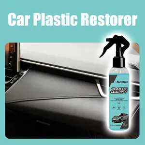 200ML Car Plastic Renewal Agent, Restores Exterior Plastic, Tire Rubber, Interior Dashboard, Door Panels, Leather Seats, Suitable for Most Cars