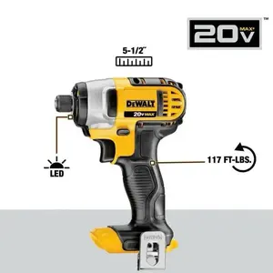 NEW DCF885B Dewalt 20V Max 1/4-in Compact Impact Driver DCF885B (Tool Only)