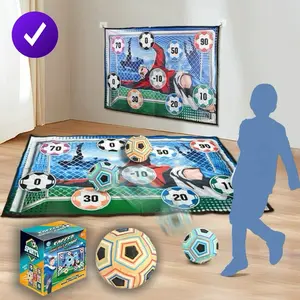 Velcro Shooting Football Toy, 1 Set Wall Mounted Velvet Target Indoor Silent Football Toy, Shooting Practice Sports Toy, Gift for Children,Boys & Men gifts, Soccer Goal Net