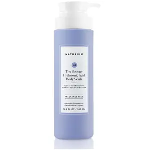 Naturium The Booster Hyaluronic Acid Body Wash, Hydrating & Moisturizing plus Minimizes Dryness, with Glycerin & Vitamin B5, 16.9 oz