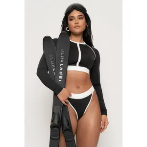 Black/White Contrast Bikini Set