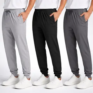 ASUDESIRE 3 Pack Men's Athletic Pants Sweatpants Workout Jogger with Pockets for Running Jogging Hiking Upgraded Premium Fabric