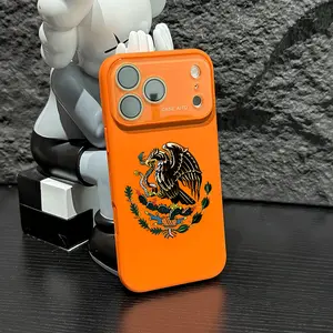 Mexican Golden Eagle Badge Flag Soft&Flexible TPU Silicone Phone Case For iPhone 17 Pro Max AIR 16 15 14 13 12 Plus Cases Durable|Shockproof|Full Camera Protection|Anti-Scratch|Anti-Fingerprint|Non-Slip|Slim Fit|Gift For Girlfriend/Men/Women