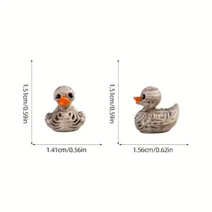 Cute Skull Figurines Set of 20 Gothic-Style Skull Ducks Resin Ornaments for Home Office Party Decor Compact Desktop Accents Collectible Gifts for Dark-Themed Enthusiasts