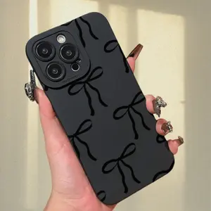 Butterfly Knot Phone Case Cover for iPhone Series, Full-Screen Protection, Fashionable Design, Perfect Holiday Gift for Couples