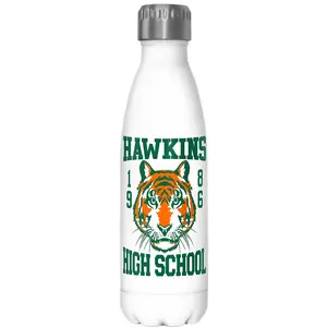 Stranger Things Hawkins High School Printed Insulated Reusable Stainless Steel Water Bottle Tumbler, Washable Drinkware