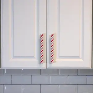 2pcs Red & Striped Peppermint Candy Cane Garland - Durable Plastic Christmas Tree & Mantel Decorations, No Electricity Needed, Easy to Hang with Loops, Festive Holiday Decor for Doors, Walls, Railings - Year-Round Party Decorations