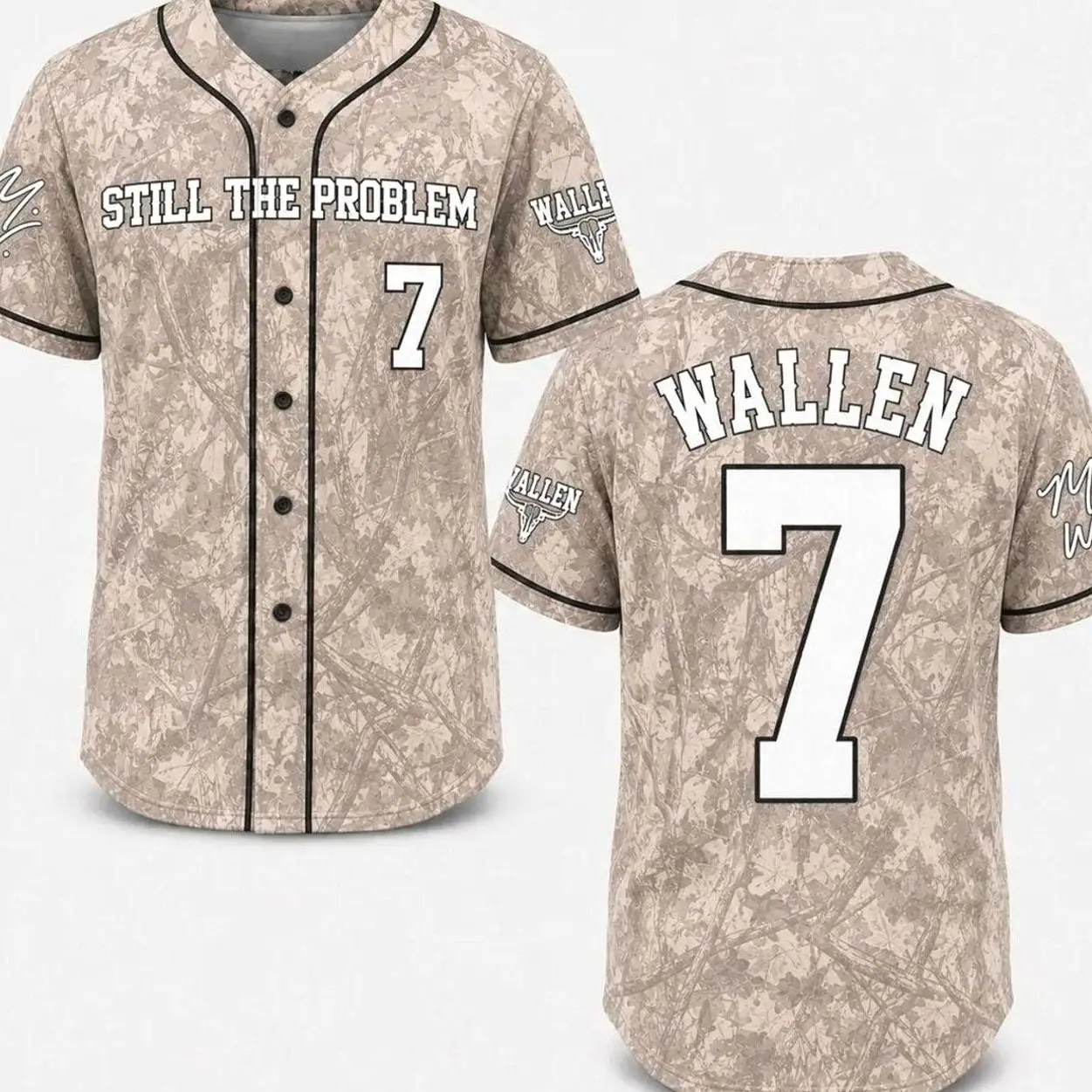 Wallen Still The Problem Tour 2026 Baseball Jersey - Country Music Fan Merch DK6 40X 4Q7