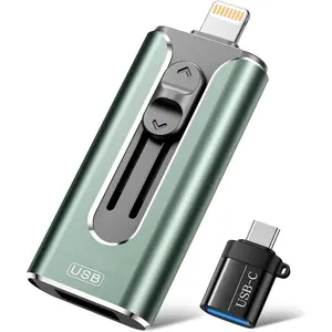 256GB Flash Drive for  Photo Stick USB Memory Stick, Portable Thumb Drive for Photo Video Storage and Transfer, Compatible with , iPad, Android, PC (Green)