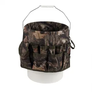 5-Gallon Mossy Oak Camo Tool Bucket Organizer – Durable Bucketeer Storage System for Garage, DIY & Outdoors