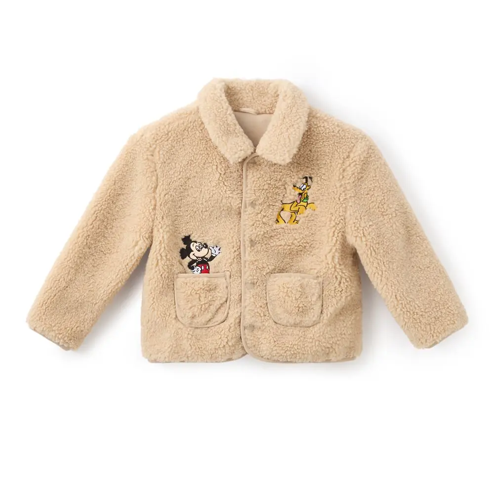 Disney Store Mickey Mouse and Pluto Faux Shearling Jacket for Kids Disney Store Mickey Mouse and Pluto Faux Shearling Jacket for Kids