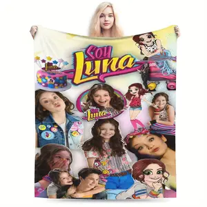 Soy Luna6 Plush Flannel Throw Blanket - Ultra-Soft All-Season Couch, Bed, Office & Travel Blanket - Living Room Decor, Gift for Fans - Cozy Home & Away Use - Soy Luna6 Brand, Throw Blanket for Couch, Colorful Design, Comfortable Texture 721