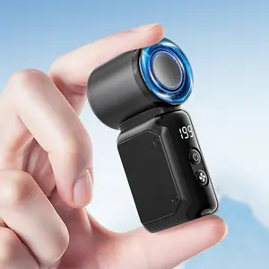 Mini Portable Handheld Clip Fan, Adjustable Wind Speed, USB Rechargeable, Digital Display, Ideal for Makeup, Gifts, Indoor, Camping, Personal Portable Fan
