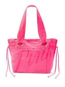 PINK Canvas Flat Bottom Tote Bag