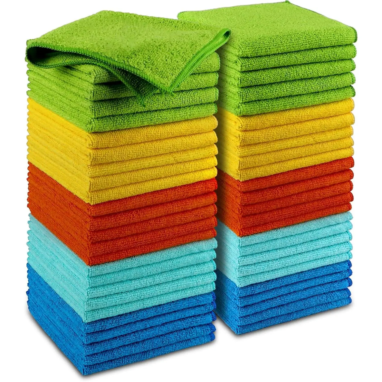 Microfiber Cleaning Cloth, 50PK, Microfiber Towels for Cars, Premium Wash Cloths, Dusting Cloth Cleaning Rags, Absorbent Towels for SUVs, House, Kitchen, Window, Cleaning Supplies12×12"